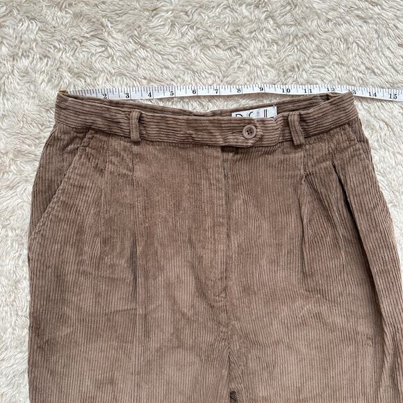 Vintage Rafaella 26" Brown Corduroy Pants Trousers High Waisted 100% Cotton - Picture 7 of 10